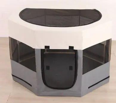 Octagonal Solid Wood Cat Kennel with Waterproof Cloth