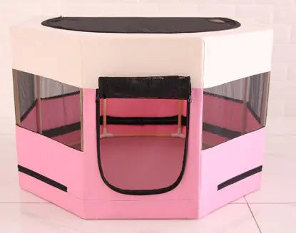 Octagonal Solid Wood Cat Kennel with Waterproof Cloth